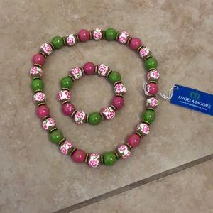 Necklace and bracelet set by Angela Moore